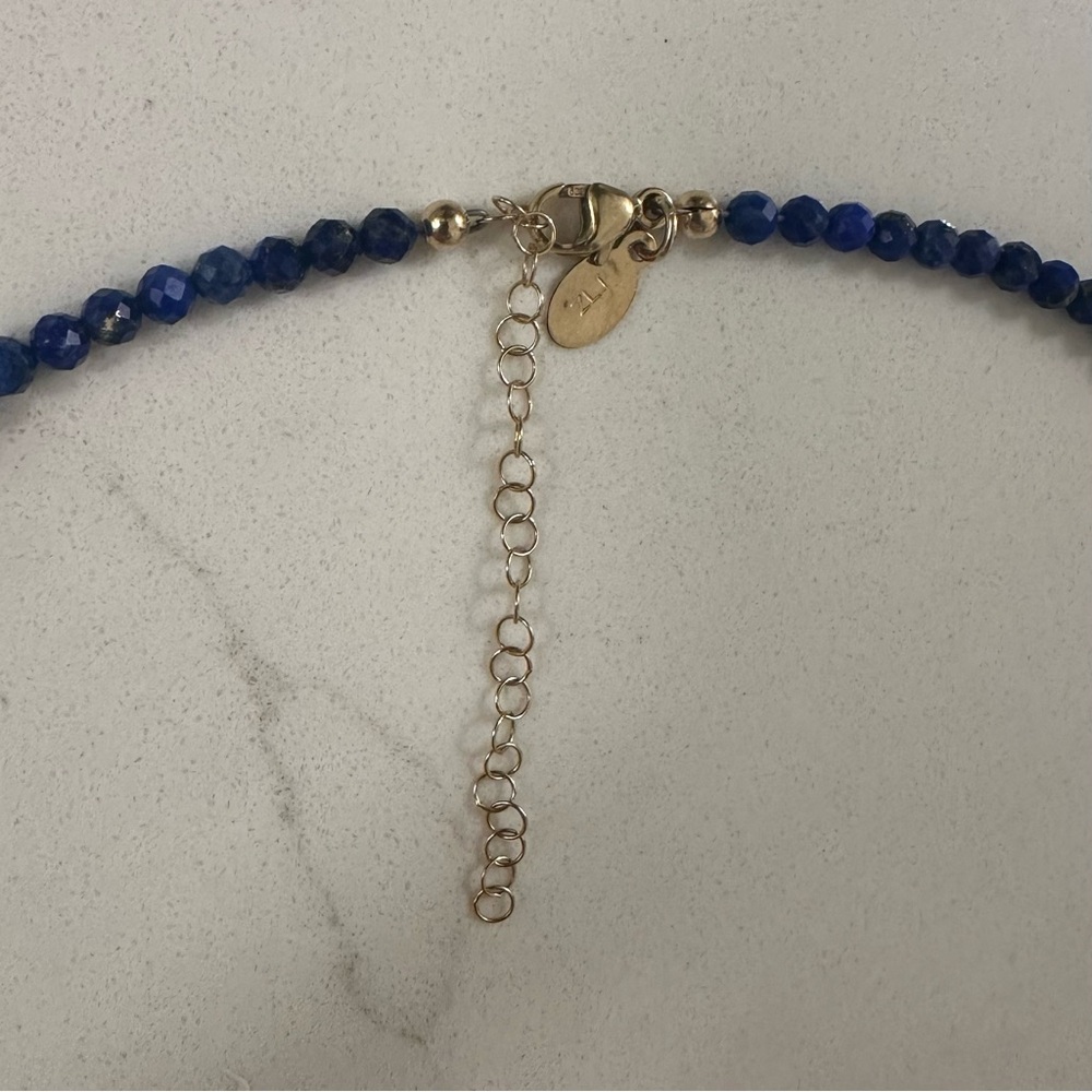 Zoe Lev Blue Lapis Bead Necklace - Picture 4 of 4